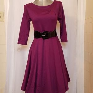 NYCollection Petite XS Purple Business Dress